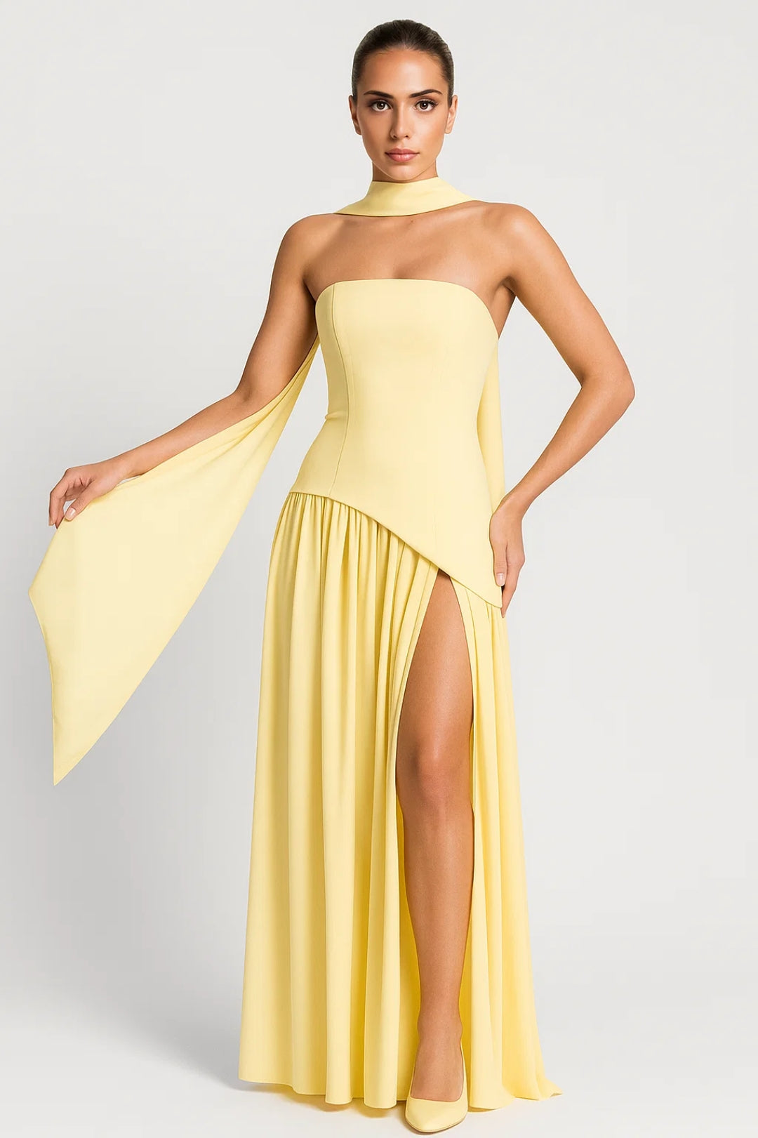 THESSALY | LIGHTWEIGHT V-NECK MIDI DRESS