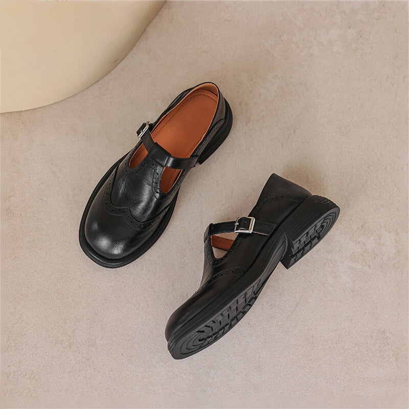 TALVANNA | ELEGANT EVERYDAY LEATHER MARY JANES